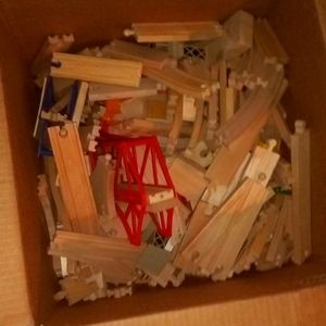 Wooden trains track lot